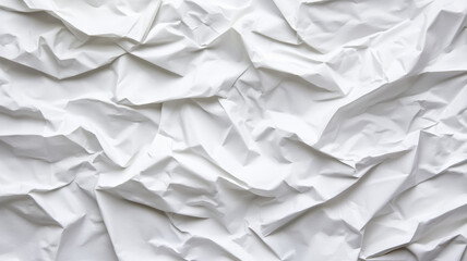Obraz premium Crumpled white notebook paper background with deep creases and visible folds simple and rugged 