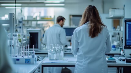 Scientists Conducting Research in a Modern Laboratory
