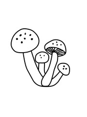 Mushroom Doodle Line Icon