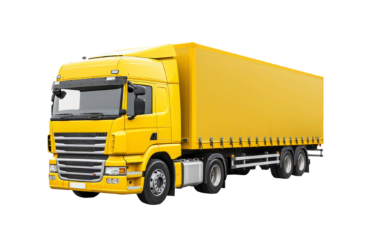 Semitrailer truck against a background. This truck is perfect for use in transportation, logistics, delivery, and commercial freight concepts, particularly in minimalistic designs