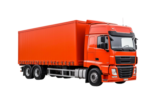 Semitrailer truck against a background. This truck is perfect for use in transportation, logistics, delivery, and commercial freight concepts, particularly in minimalistic designs