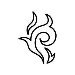 Obraz premium Flame illustration in thin line style vector illustration graphic design
