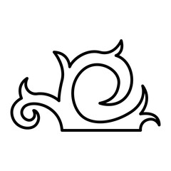 Flame illustration in thin line style vector illustration graphic design