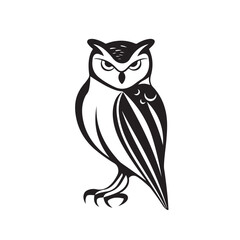 Cute and Creative Owl Vector Design in Doodle Style with Simple Hand-Drawn Appeal