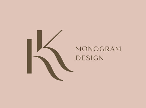 KK letter logo icon design. Classic style luxury initials monogram.