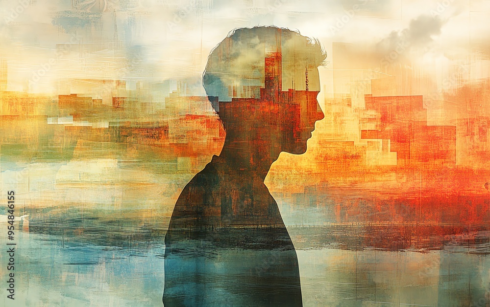 Aufkleber Generate an abstract image with shapes representing choices