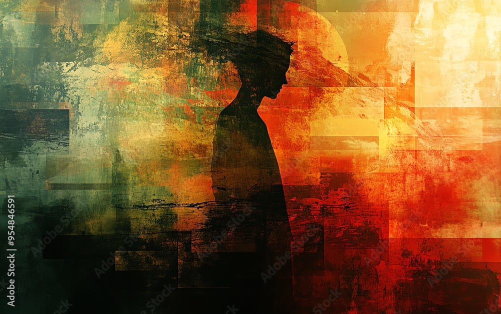 Aufkleber Generate an abstract image with shapes representing choices