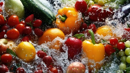 A vibrant image of healthy foods promoting balanced nutrition and its role in overall health