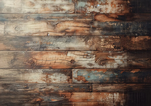 Hintergrund, eine verwitterte, braune Holzwand