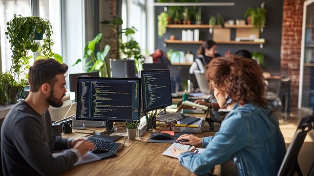 Collaborative Programming and Coding in a Modern Office Space