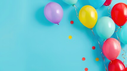 Stunning Bright Color Balloons Background: A Cheerful and Vibrant Visual Delight. Showcasing the Liveliness and Charm of Colorful Orbs.