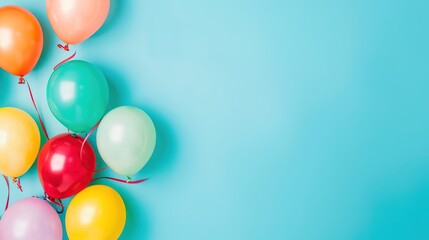 Stunning Bright Color Balloons Background: A Cheerful and Vibrant Visual Delight. Showcasing the Liveliness and Charm of Colorful Orbs.