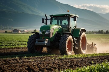 tractor in field