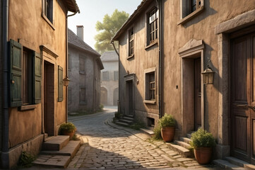 narrow street in old town