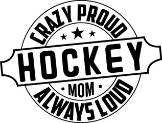 Obraz premium Crazy proud hockey mom always loud hockey player plays field hockey on a sunny day, female hockey player hits the ball with a stick