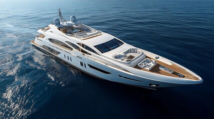 Luxury yacht blueprint showing elegant deck layouts premium cabin designs advanced navigation systems stateoftheart materials