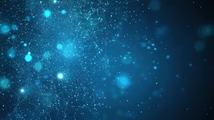 Seamless particle loop with shimmering, star-like elements moving in a rhythmic flow, providing a visually appealing and balanced background for various themes