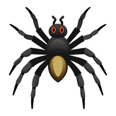 Illustration of Trapdoor Spider Isolated on white