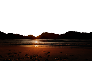 a sunset on the sea beach