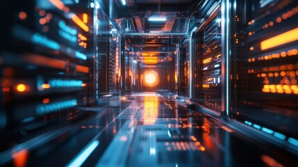 Futuristic Corridor: A Journey Through the Technological Landscape