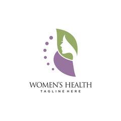 Obraz premium Woman health logo design concept for beauty life