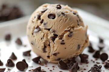 Cookie Dough. Chocolate Chip Cookie Dough Ball, Sweet Dessert Treat