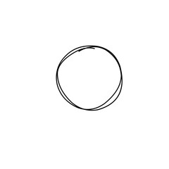 Hand Drawn Circle Line Vector