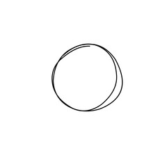 Hand Drawn Circle Line Vector