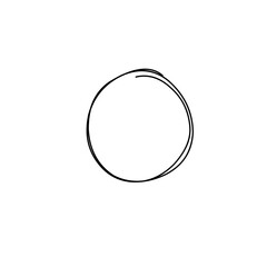 Hand Drawn Circle Line Vector