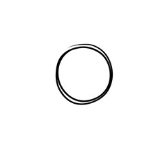 Hand Drawn Circle Line Vector