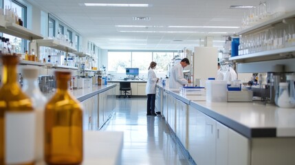 Fototapeta premium Modern and Organized Pharmaceutical Laboratory