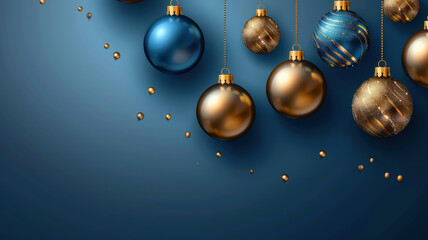 Elegant Navy Blue and Gold Christmas Design