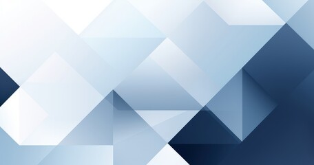 Obraz premium A modern abstract design featuring overlapping geometric shapes in varying shades of blue, creating a sense of depth and dimension.