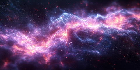 Naklejka premium purple energy in outer space