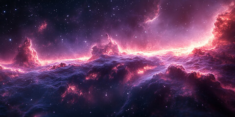 Obraz premium purple energy in outer space