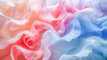 Obraz premium Pastel colored fabric forming abstract shapes background