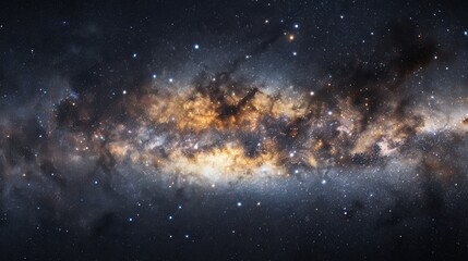 Obraz premium Black background, sky full of stars, milky way