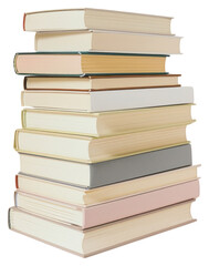 PNG Stacked books with colorful covers