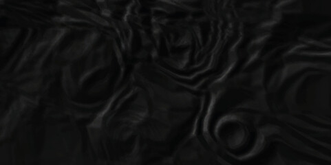 Fototapeta premium Dark black crumpled paper texture background. black crumpled and top view textures can be used for background of text or any contents.