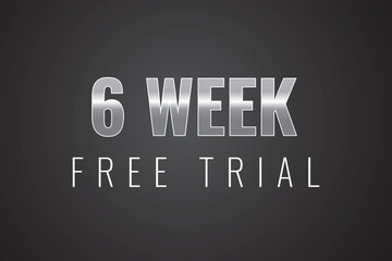6 week free trial banner design. 6 weeks free banner background
