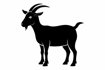 goat silhouette, dairy goat vector silhouette, baby goat silhouette