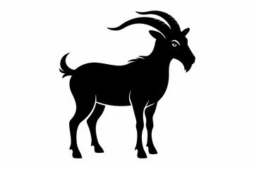 goat silhouette, dairy goat vector silhouette, baby goat silhouette