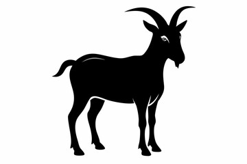 goat silhouette, dairy goat vector silhouette, baby goat silhouette