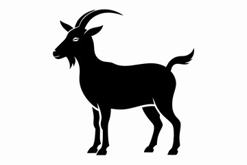 goat silhouette, dairy goat vector silhouette, baby goat silhouette