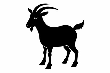 goat silhouette, dairy goat vector silhouette, baby goat silhouette