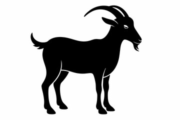 goat silhouette, dairy goat vector silhouette, baby goat silhouette