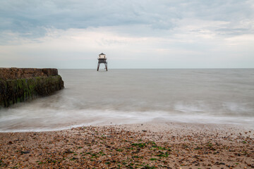 Lighthouse in the sea long exposure, Dovercourt lighthouse at high tide built in 1863 and...
