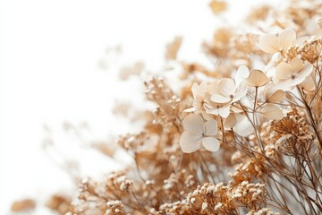 Elegant dried floral background created with Generative AI