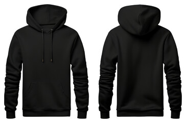 Blank black hoodie mockup clothing apparel sweatshirt.