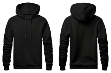 Blank black hoodie mockup clothing apparel sweatshirt.